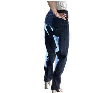 Fran Denin Blue Jeans Sz 26 Athletic Weightlifting Build